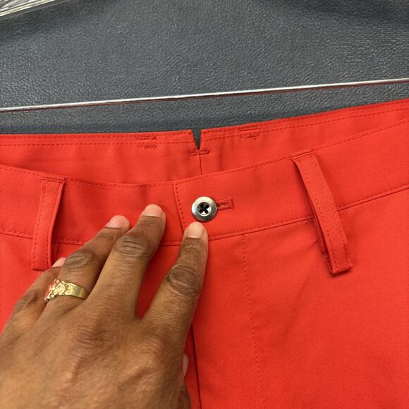 Adidas Men’s Performance Golf Pant Burnt Orange Flat Lightweight Size 34 X 30 - Picture 13 of 16